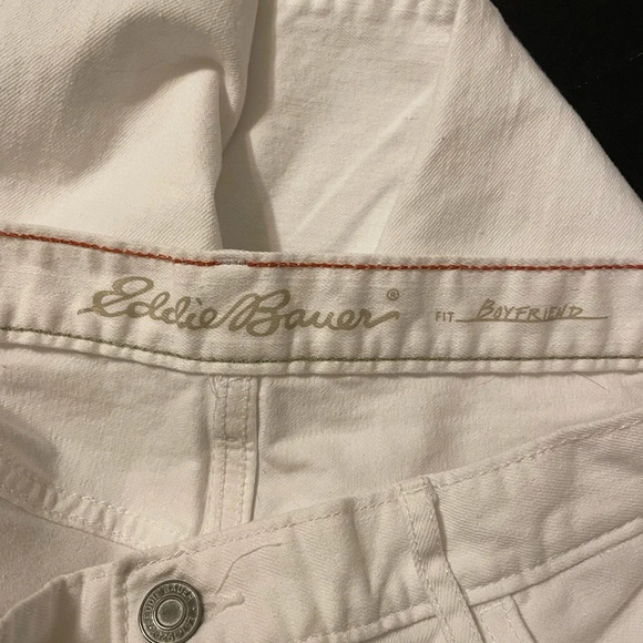 Eddie Bauer Boyfriend white denim jeans size 10 - Picture 2 of 6